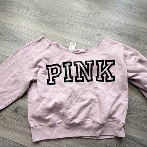 Victoria's Secret Lavender Sweatshirt with Black Lettering